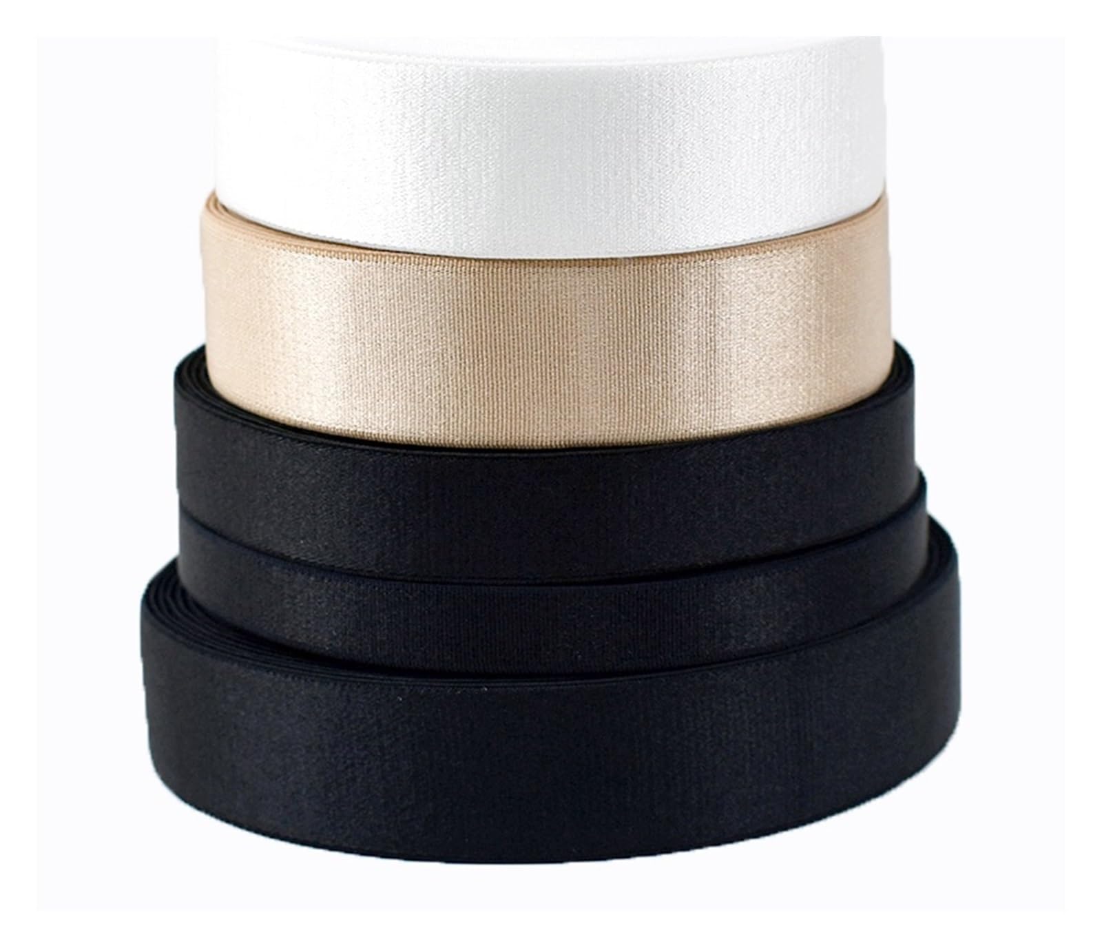 Banda elástica de nailon for sujetador, ropa interior, cinta de goma for pantalones, correas elásticas, accesorios de costura DIY, 20 metros, 6-30mm(Black,30mm)