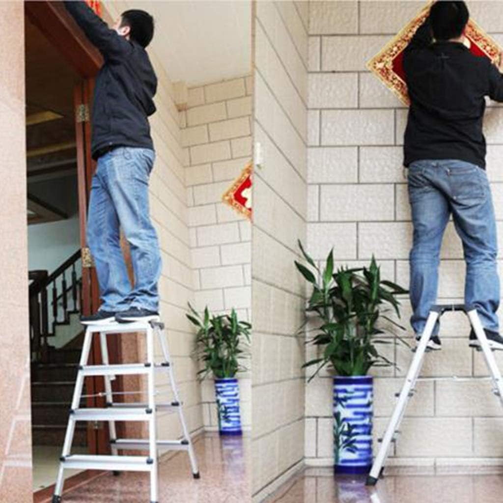 Step Stool Outdoor Ladder, Five-Step Double-Sided Metal Ladder Folding Four-Step Ladder Household Ladder/485 X 1060 X 1090Mm