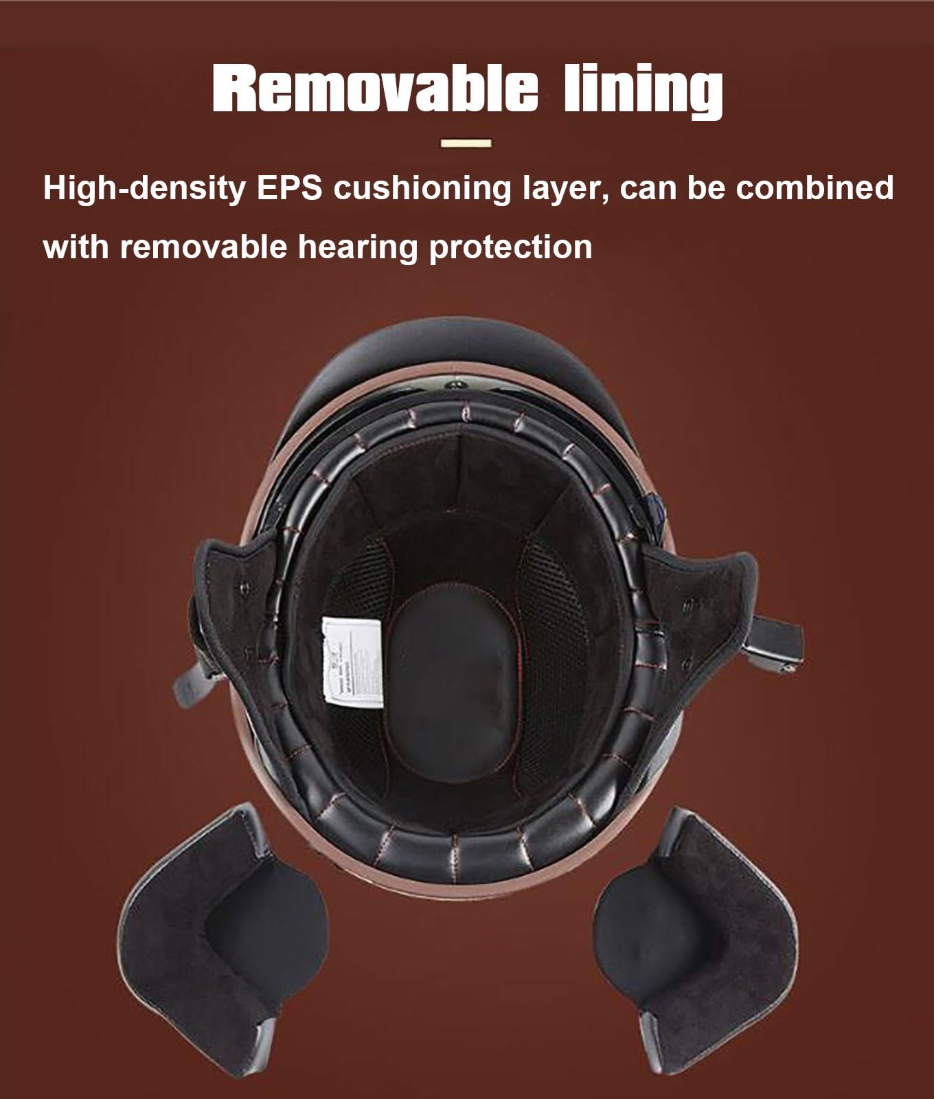 Stile Tedesco Retrò Mezzo Casco, Faccia Aperta Casco Motociclistico con Regolabile Fibbia a Rilascio Rapido, ECE Approvato Harley Caschi da Moto, per Adulto Uomini Donne