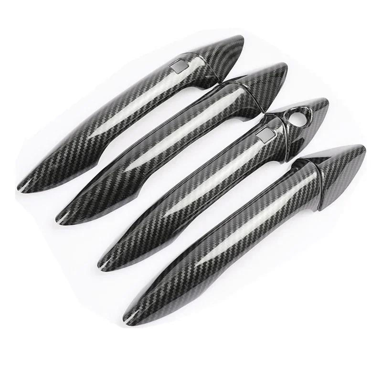 YESKIT LHD Car Door Handle Cover Trim Accessories Protect Decor for Hyundai I30 2012-2016(Smart Carbon)