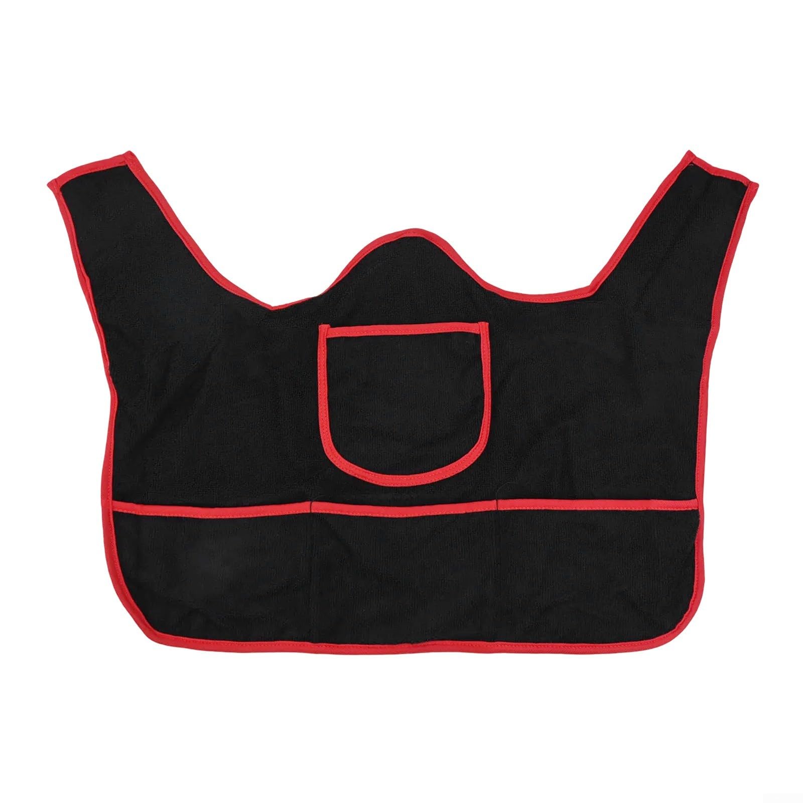 Glewi Handlebar Sweat Towel for Stationary Bike, Non-Slip Terry Cloth Grip Cover, Absorbent Protection for Spin Cycling, Black Red