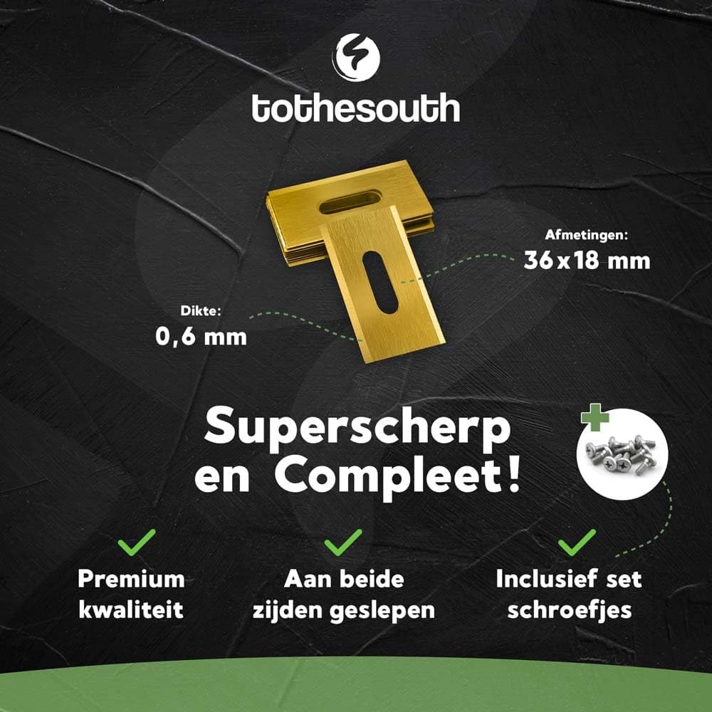60x To the South® Titanium Endurance Cuchillas adecuadas para cortacésped Robot Medion - 60 unidades