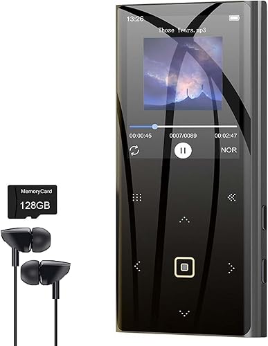 Reproductor de MP3 de 160 GB para niños con Bluetooth Reproductor de música portátil de 2.4 pulgadas Pantalla grande Altavoz incorporado Soporte de