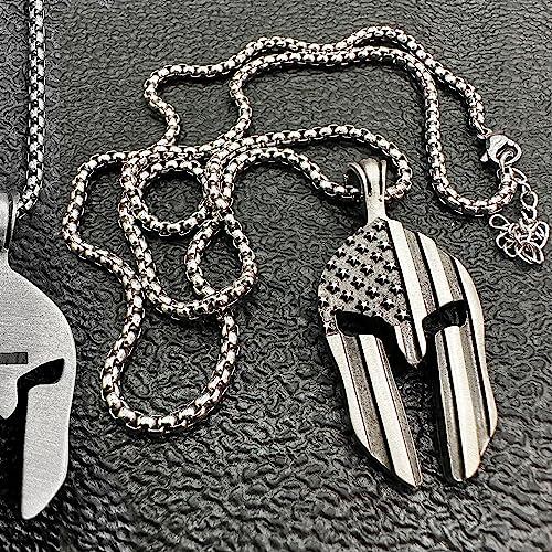 Gymish Lifestyle Workout Pendant Necklace, The Spartan Warrior Pendant, Self-Discipline, Hard Work, Dedication, Motivational Gift for Gym Lovers, Titanium Steel Necklace for Men2