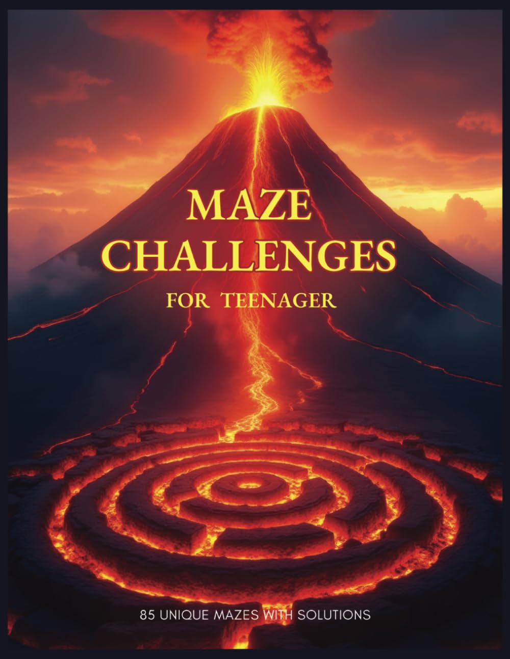 Maze Challenges for Teenager : Activity Book with 85 Mazes for Teenager: Brain Games - Mindful Mazes: Multiple Difficulty Levels and geometric shapes for Teenager.Games, Puzzles and Problem-Solving.