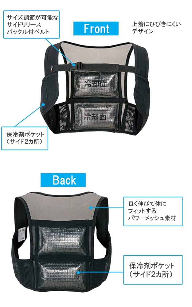 Amazon.co.jp: アイトス AITOZ アイスベスト(アイスパック4個付