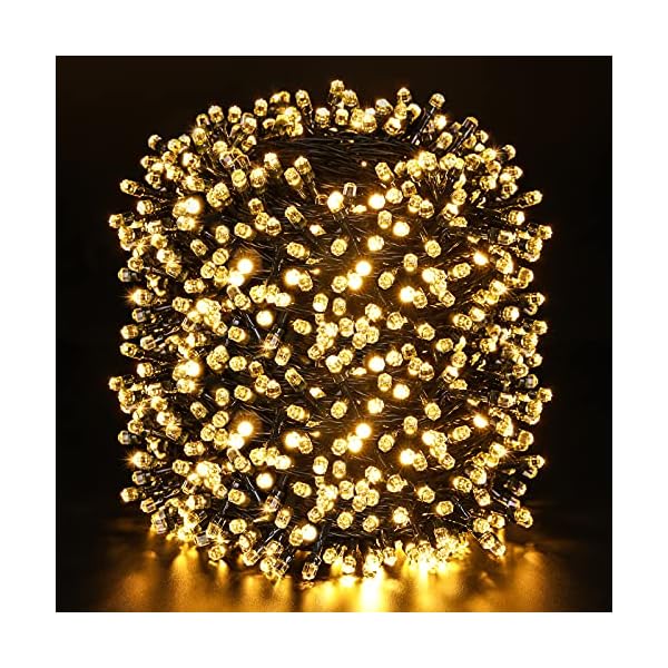 Ulinek 100M Lichterkette Weihnachtsbaum Superhell 1000LED Lichterkette außen mit Strombetrieben…