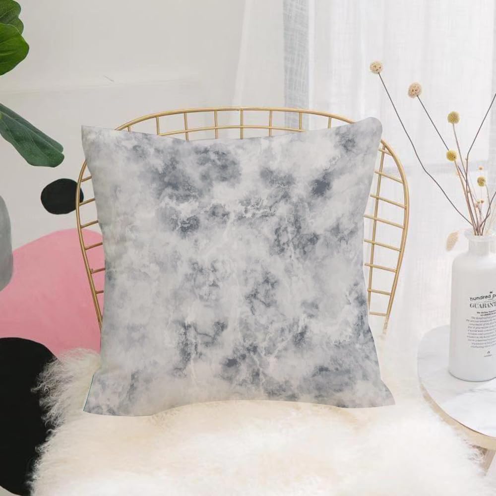 HYOSXW Cushion Cover,Throw Pillow Case Home Decorative for Living Room Bedroom Sofa Chair 16X16 Inch,Marble,Granite Surface Pattern with Stormy Details Natural Mineral Formation P,Pillowcase 40X40cm