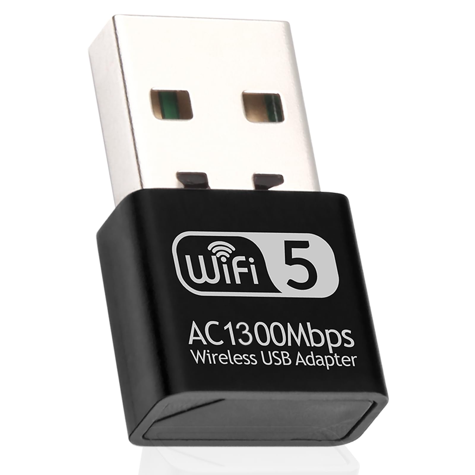AC1300 Adaptador WiFi USB para PC, Antena WiFi USB Dual Band 5GHz/2.4GHz Receptor Wi-Fi Dongle Compatible con Windows 11/10/8/8.1/7,Mac OS 10.9-10.15