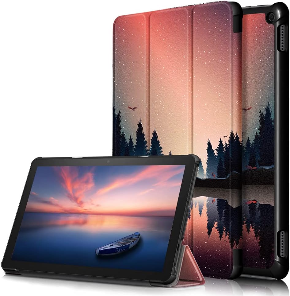 Tablet Cases for AllNew Kindle Fire HD 10 Plus, Premium Quality Trifoldable Flip