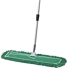 Commercial Dust Mop & Floor Sweeper, 24 in. Dust Mop for Hardwood Floors, Reusable Dust Mop Head, Extendable Mop Handle, Industrial Dry Mop for Floor Cleaning & Janitorial Supplies, Green