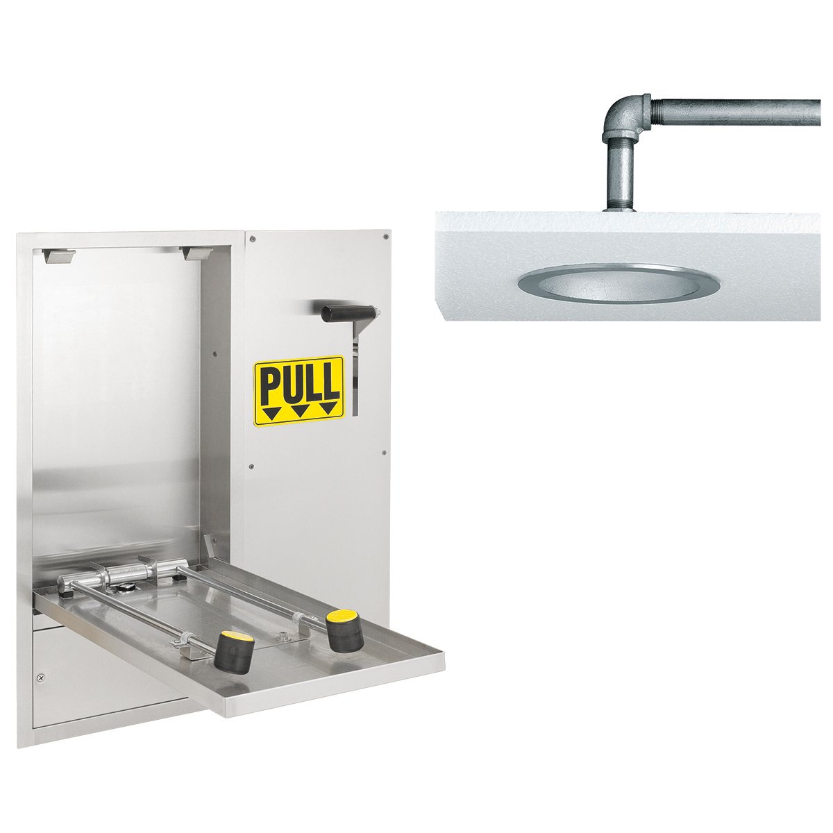 Speakman SE-575-DP-237 Wall-Mounted Swing Down Laboratory Emergency Eye/Face Wash and Shower