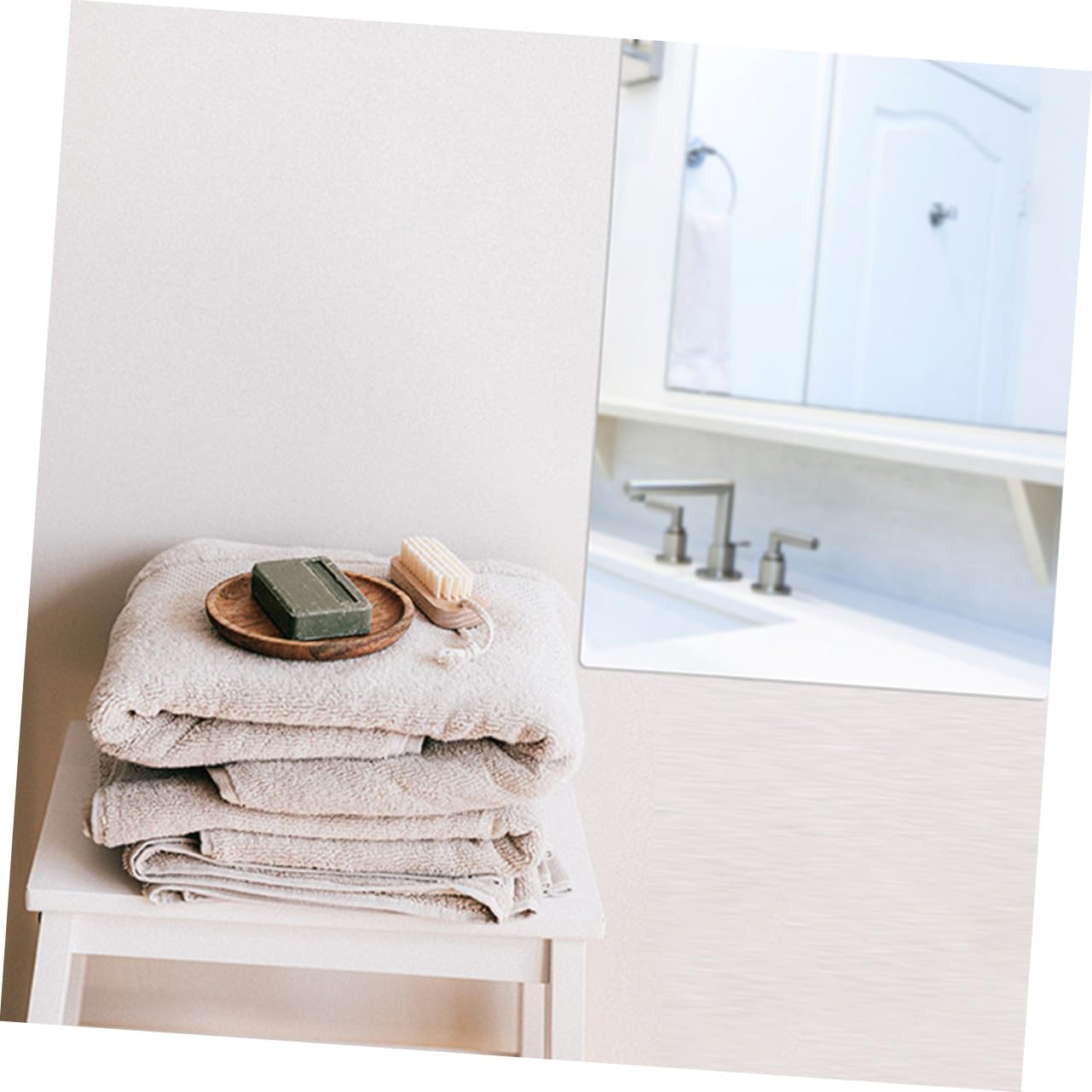 BESTYASH 4 pezzi Acrilico Autoadesivo Design per Decorazione Facile da e Installare per Bagni e
