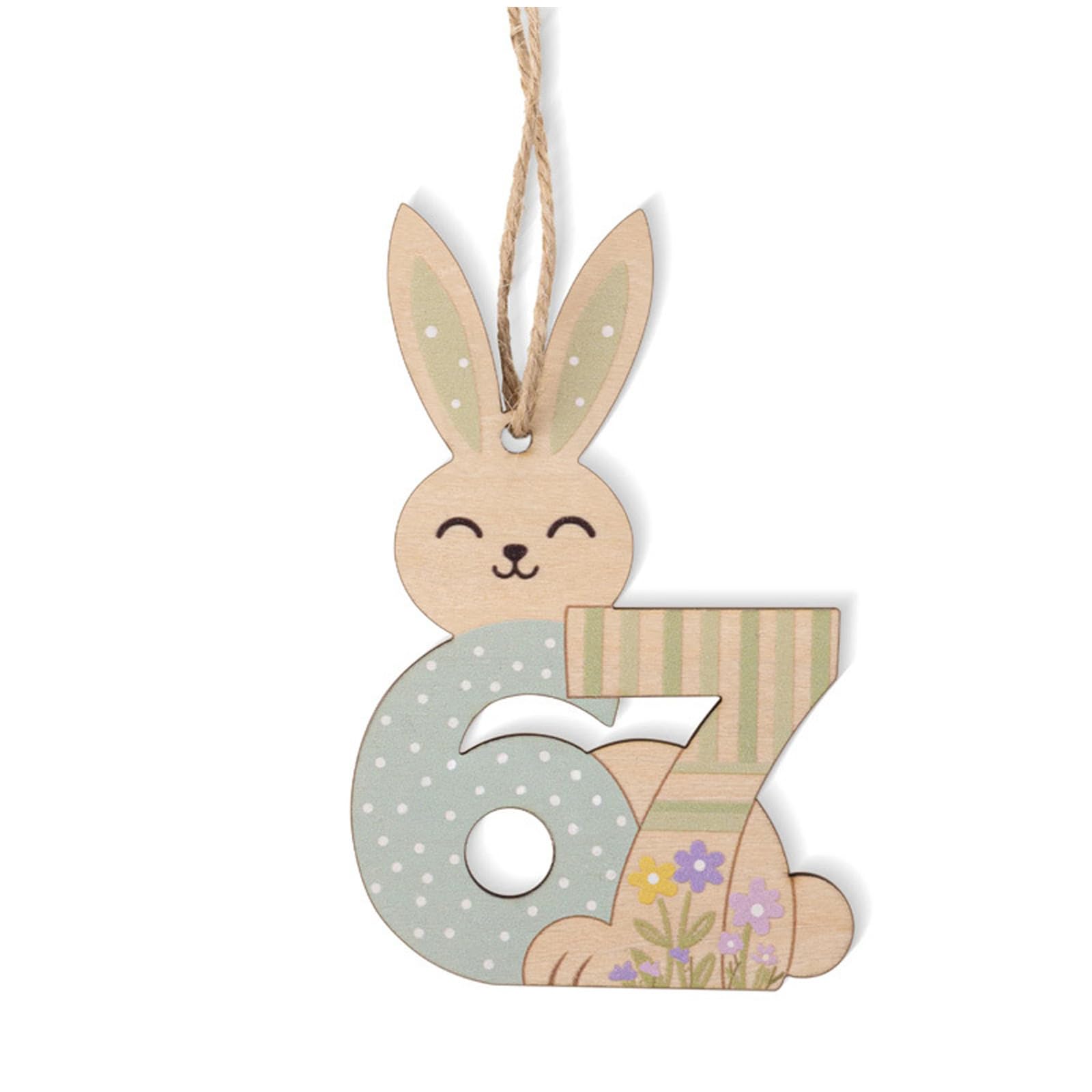 ordinarYone Natural Wood Easters RabbitS Hanging Ornaments for Festives Decoration Wrapping and Easters Wreath