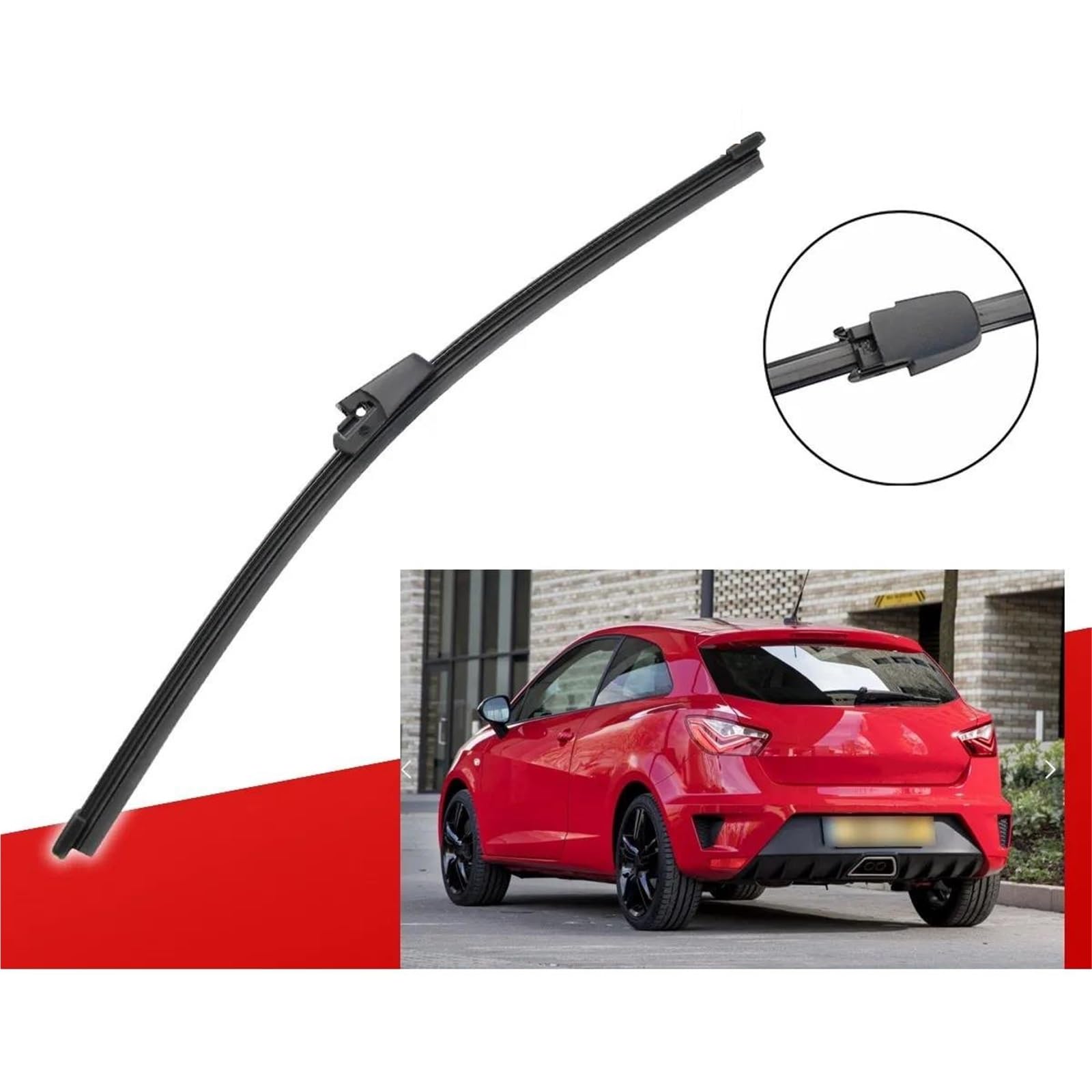 Escobillas Limpiaparabrisas Delanteras Y Traseras Accesorios Para Seat Para Ibiza Para Coupé 6J Para Hatchback 2014-2017 24" + 16" + 13" Limpiaparabrisas