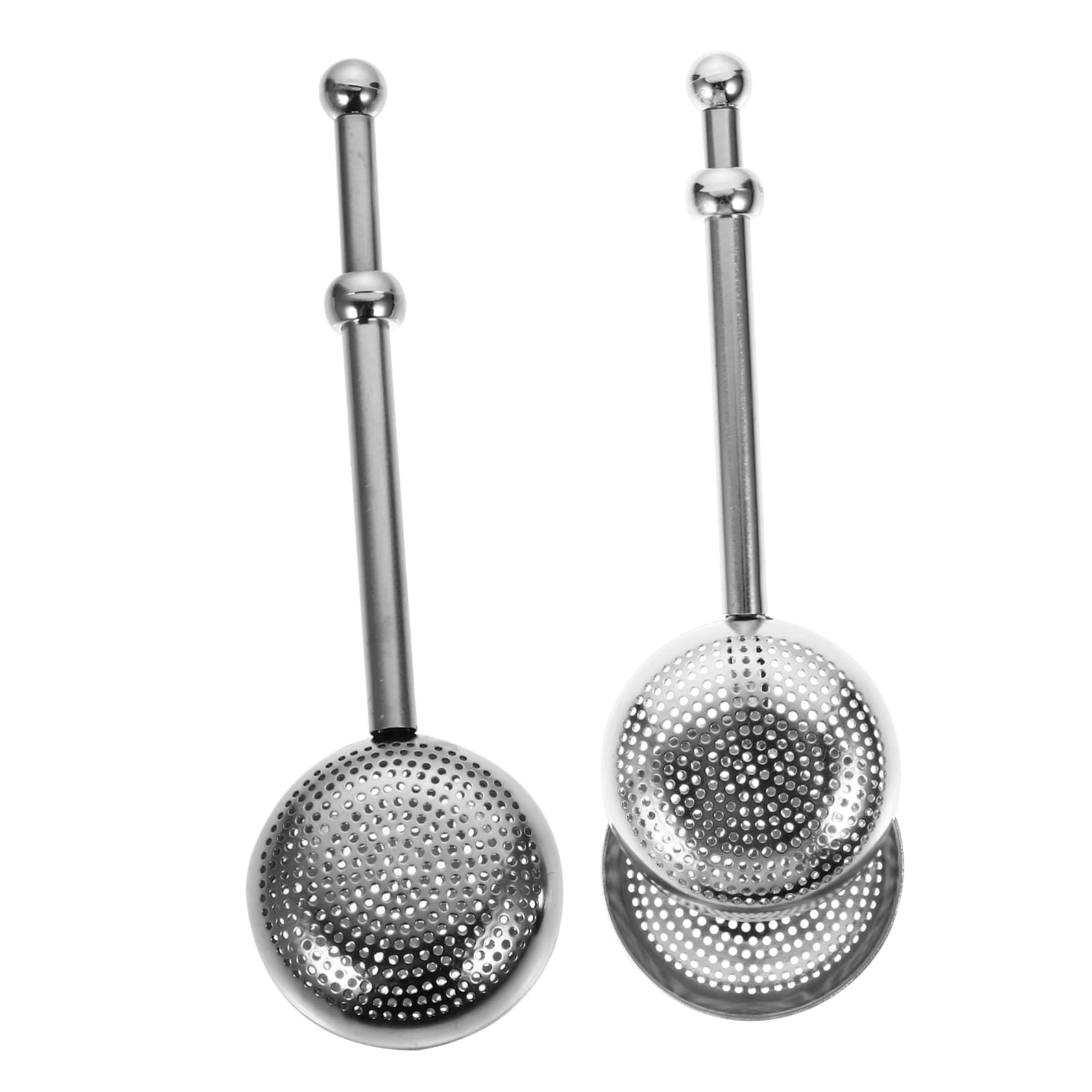 Ciieeo 4pcs Retractable Stainless Steel Tea Infusers Handle Tea Strainers for Easy to Clean Resistant