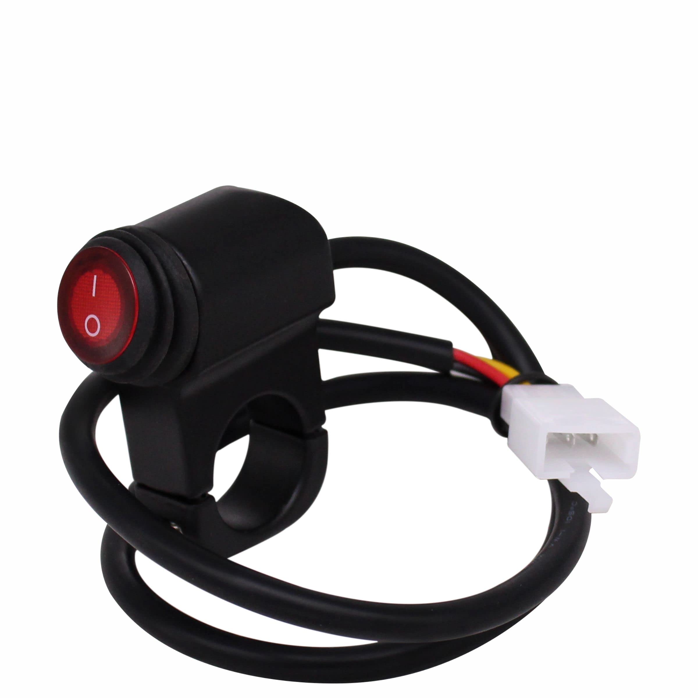 SORAX Waterproof Motorcycle ATV 78″ Light Bar Switch, Handlebar Control Button Switch, Headlight Spotlights Hazard Brake Fog Light ON Off Switches 12v 16A (Pack of 1Pcs)