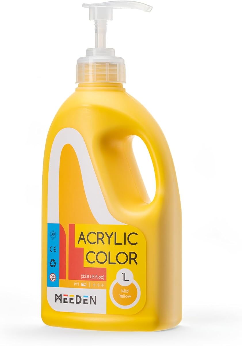 MEEDEN Mid Yellow Acrylic Paint