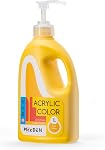 MEEDEN Peinture acrylique blanche de titane: 1 L /33.8 oz Peinture liquide blanche avec limon de pompe - Peintures d'art de corps doux pour toile, Studio, école, mur & Peintures versées