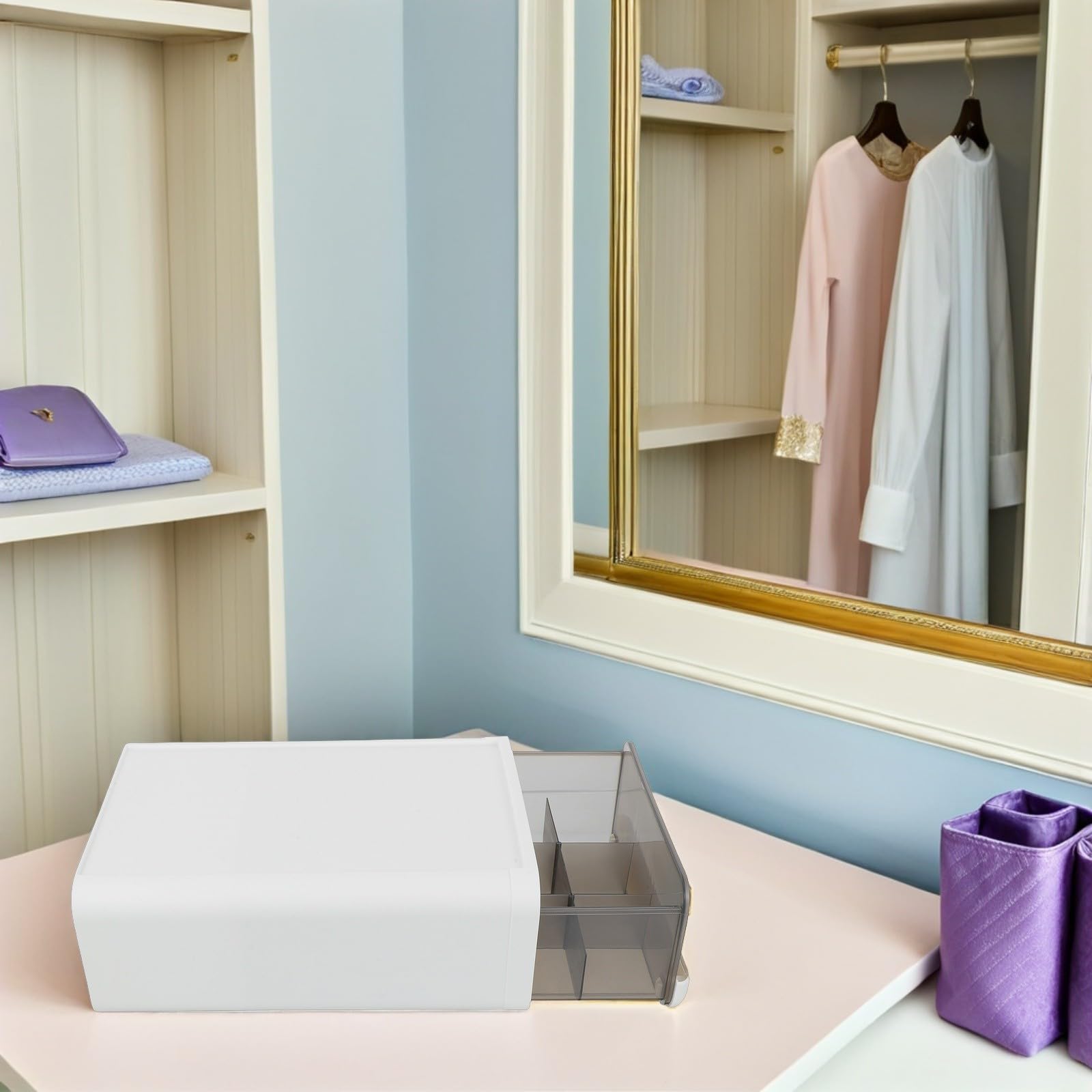 Organizador de Cajones para Ropa Interior 15 Compartimentos | Abs y Ps, Diseño de Cajón, Uso en Dormitorio o Baño, Guarda Calcetines, Sujetadores y Cinturones