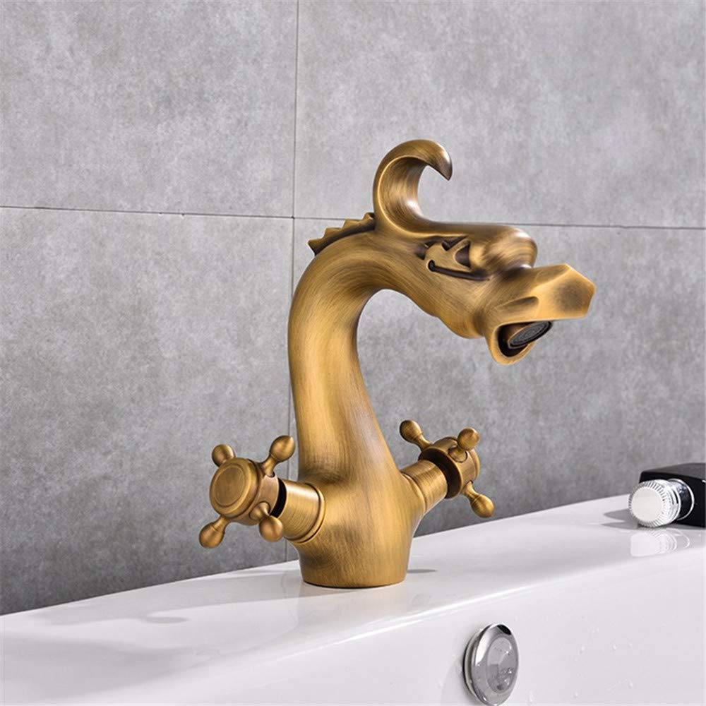Robinet de lavabo en cuivre antique : mitigeur de salle de bain au style vintage chic