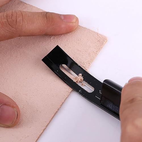 Miniatura 7 de Esquiador de seguridad negro biselador adelgazamiento cuero artesanía hoja DIY dobla costura herramienta