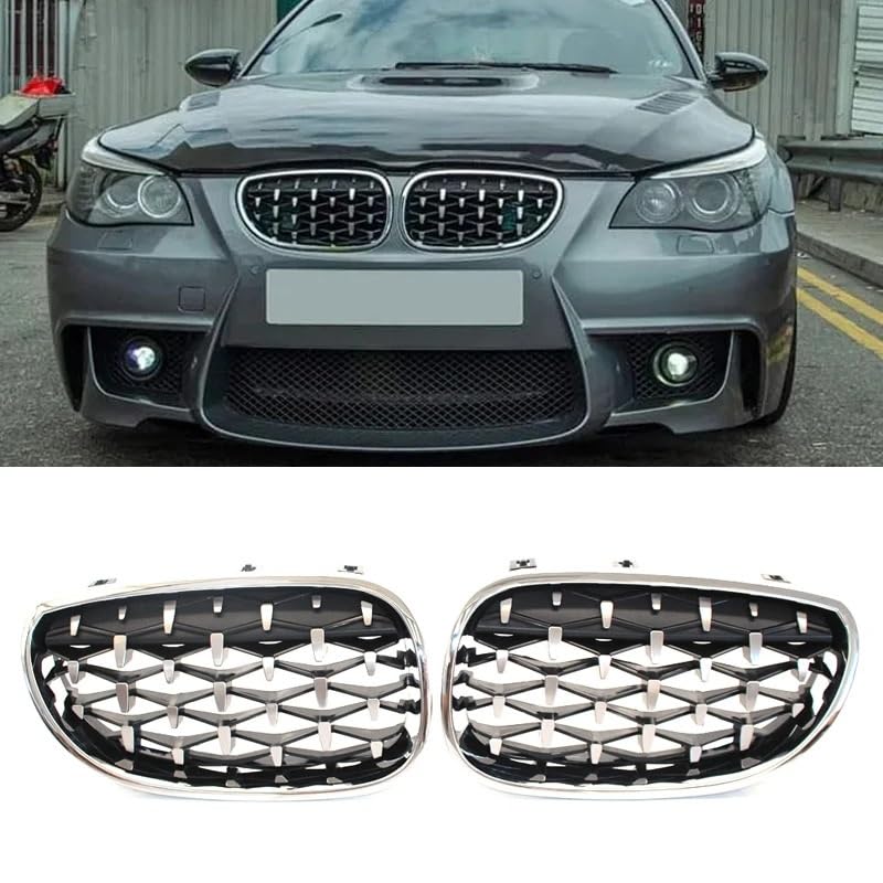 Calandre avant pour BMW Série 5 E60 E61 noir mat look M5 2003-2010 - 2