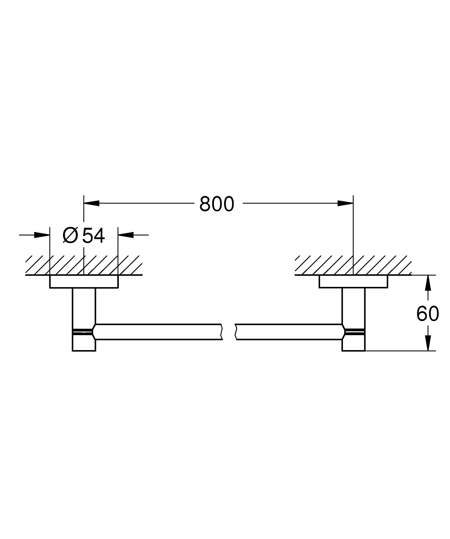 GROHE 40386DC1 - Essentials - Toallero, 800 mm