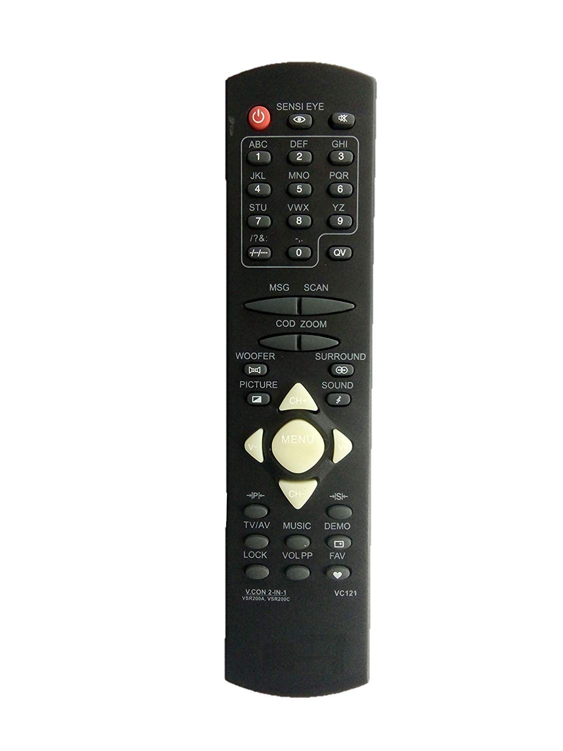 Buy Remotex VC121 2 in 1 VSR200A VSR200C CRT TV Universal Remote