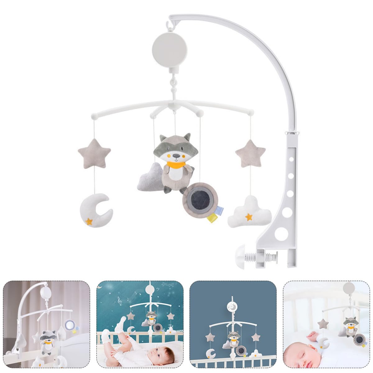 Móvil Musical Giratorio para Cuna, Decoración Infantil sin Batería