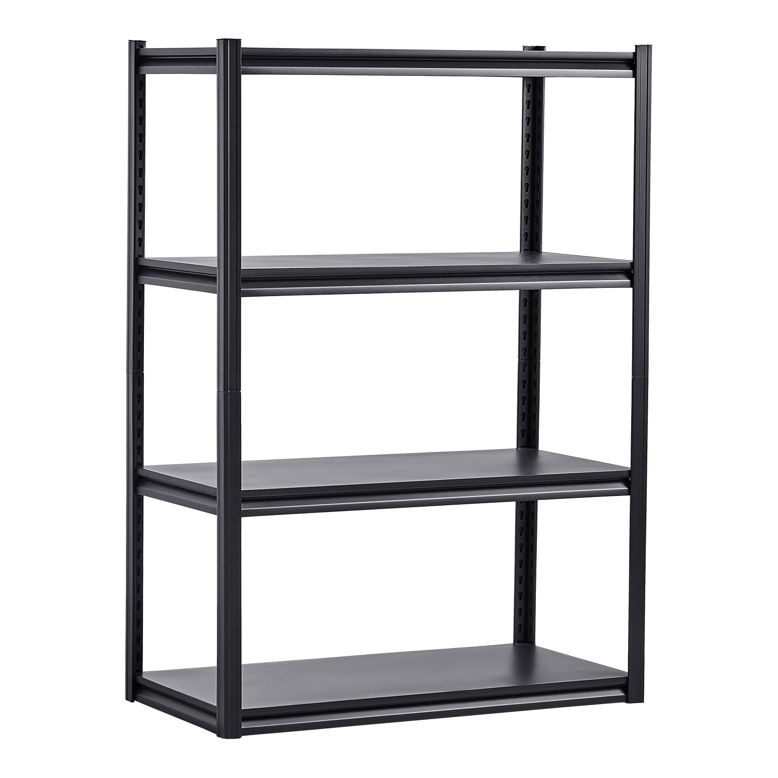 VEVOR Estantes de Almacenamiento de 4 Niveles de 508 x 1016 x 1447,8 mm Capacidad de Carga Total de 1088,6 kg, Estantes de Metal Ajustables para Garaje, Cocina, Almacén, Sótano, Trastero, Negro