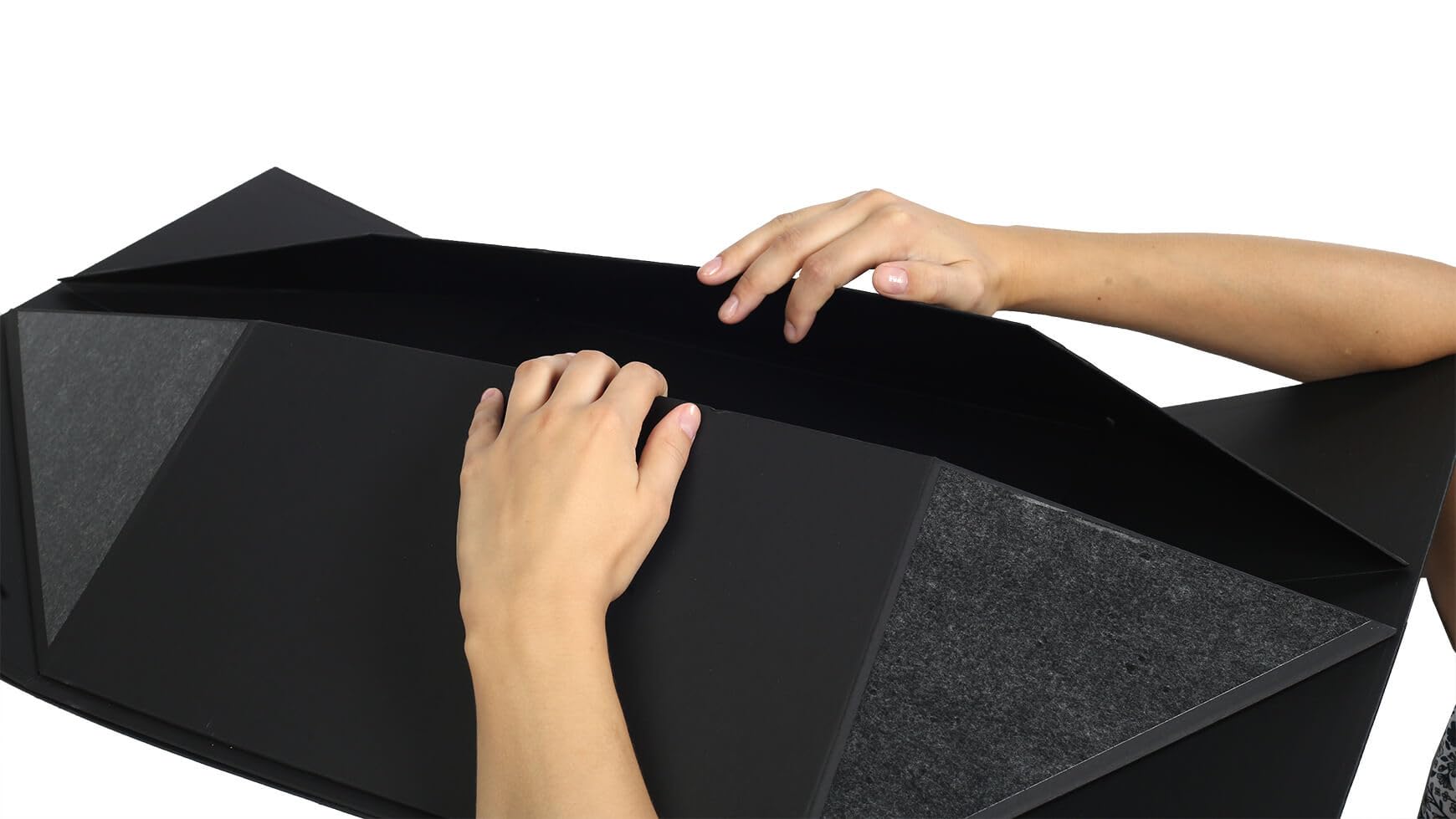 10x Magnetbox Geschenkbox Geschenkkarton 230 x 170 x 50 mm Magnetverschluss 120g/qm Schwarz hochwertige Geschenk-Verpackung