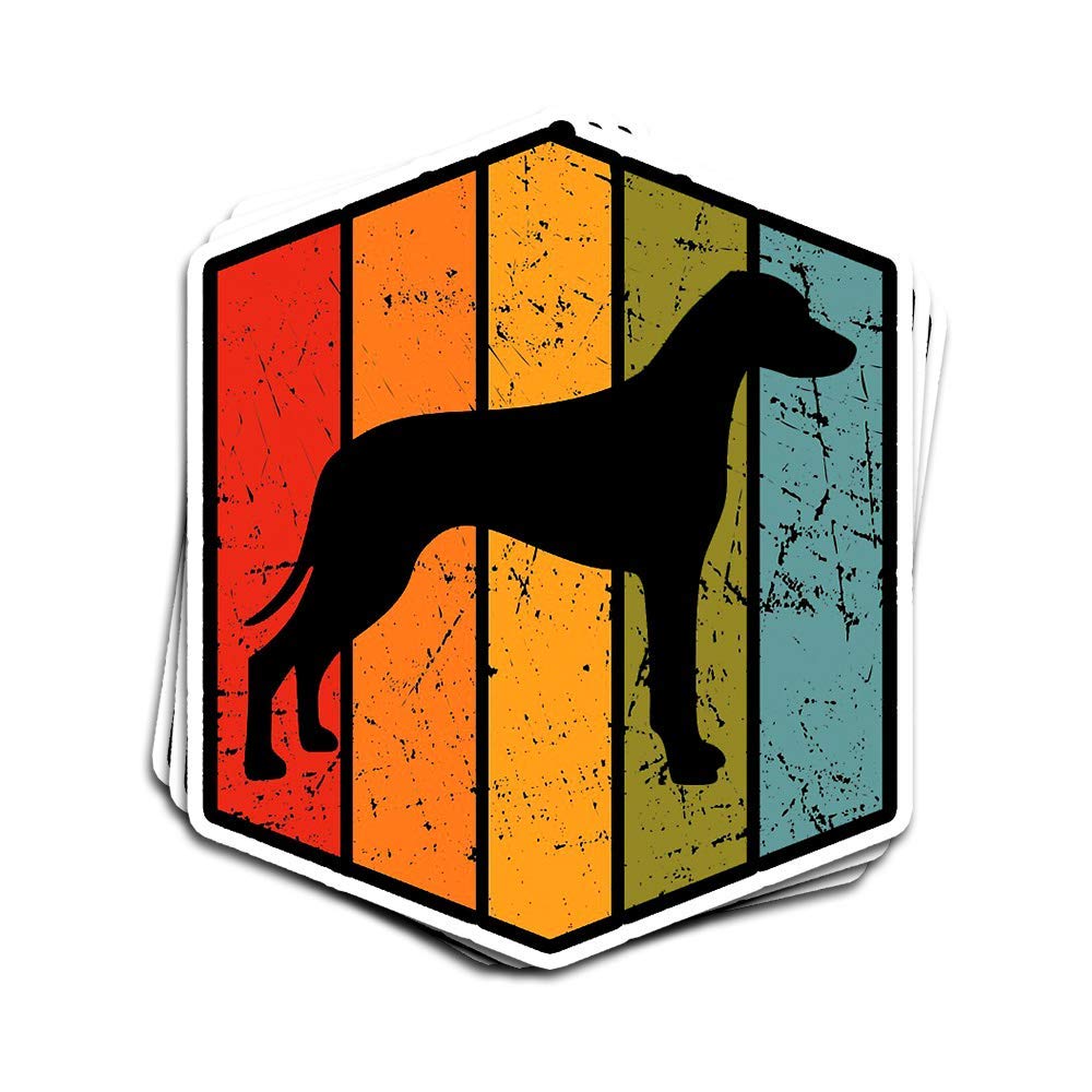 3 PCs Stickers for Dog Lover Retro Dog Vintage Rhodesian Ridgeback 3x4 Inch Die-Cut Wall Decals for Laptop Window Car Bumper Helmet Water Bottle