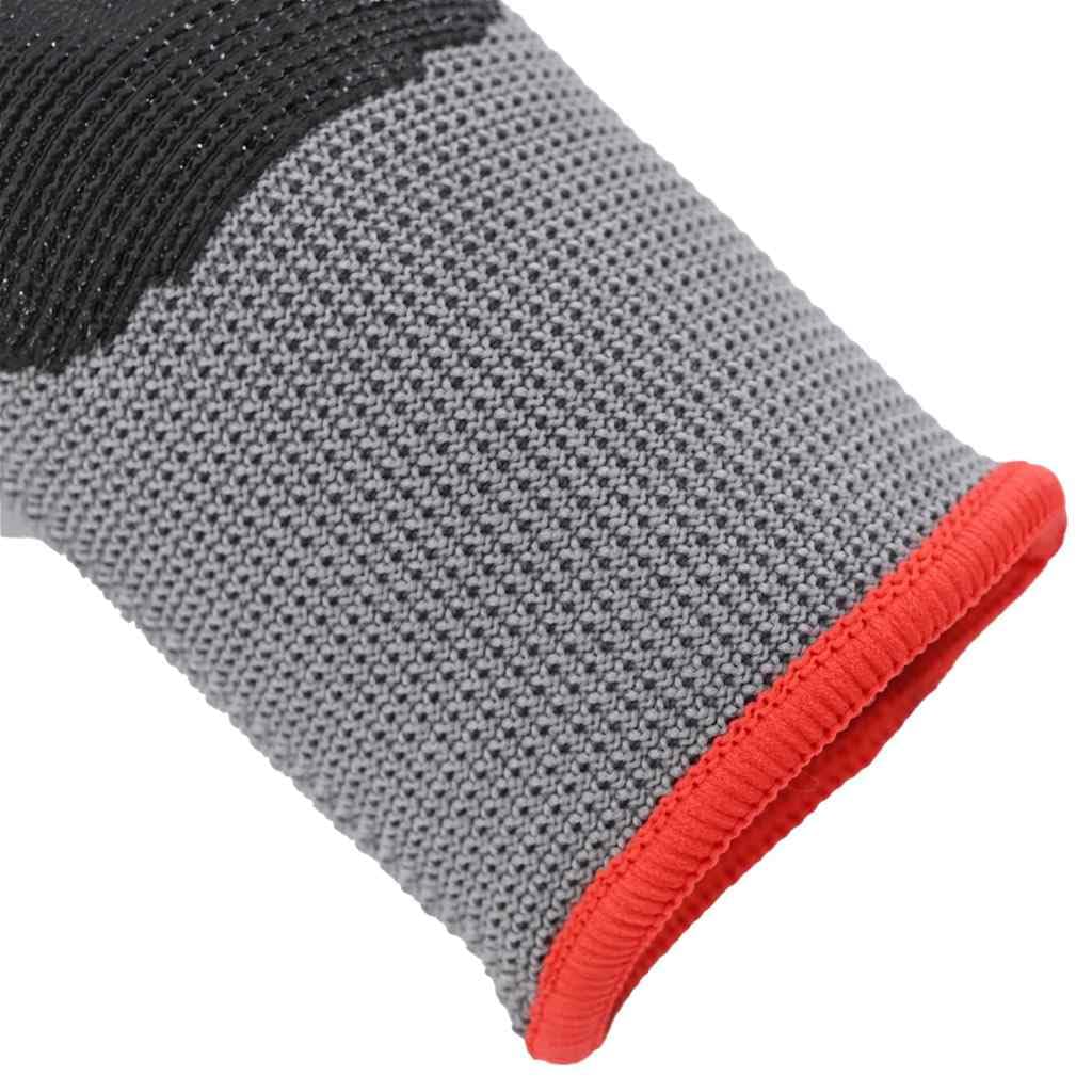 Guantes de trabajo 24 piezas gris negro talla 7 S de poliéster resistente con agarre antideslizante para jardín, construcción, taller y montaje, transpirables, resistentes al desgaste