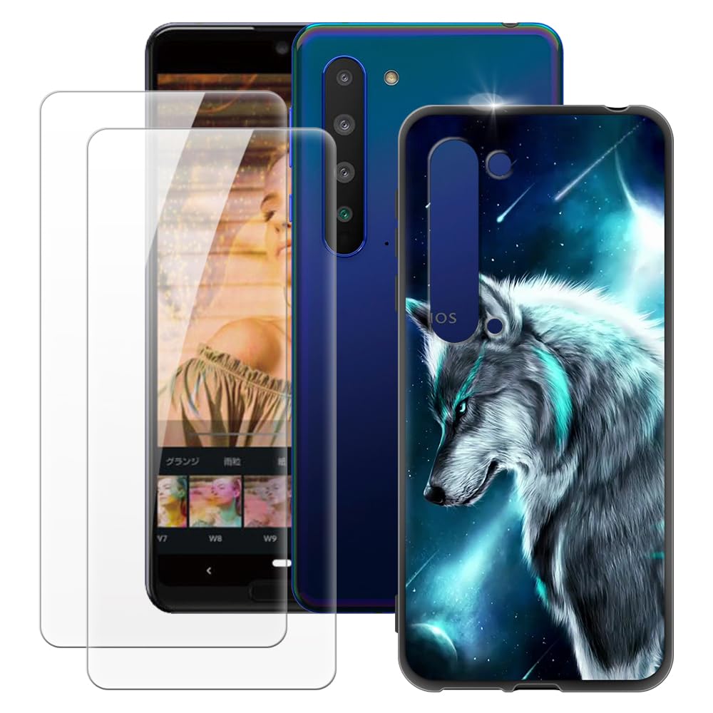 Amazon.com: MILEGAO Sharp Aquos R5G Case + 2PCS Screen Protector 