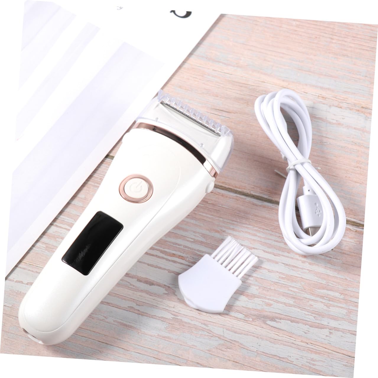 ibasenice Depilatore Elettrico Donna Rasoio Corpo Riutilizzabile Lama in Acciaio Inox e Display Led, Ricaricabile Usb, per Ascelle e Gambe