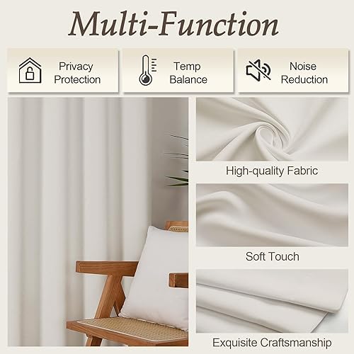 Miniatura 210 de Gwine Cortinas opacas para sala de estar de 63 pulgadas de largo, con aislamiento térmico, cortinas opacas para decoración de dormitorio con Azul