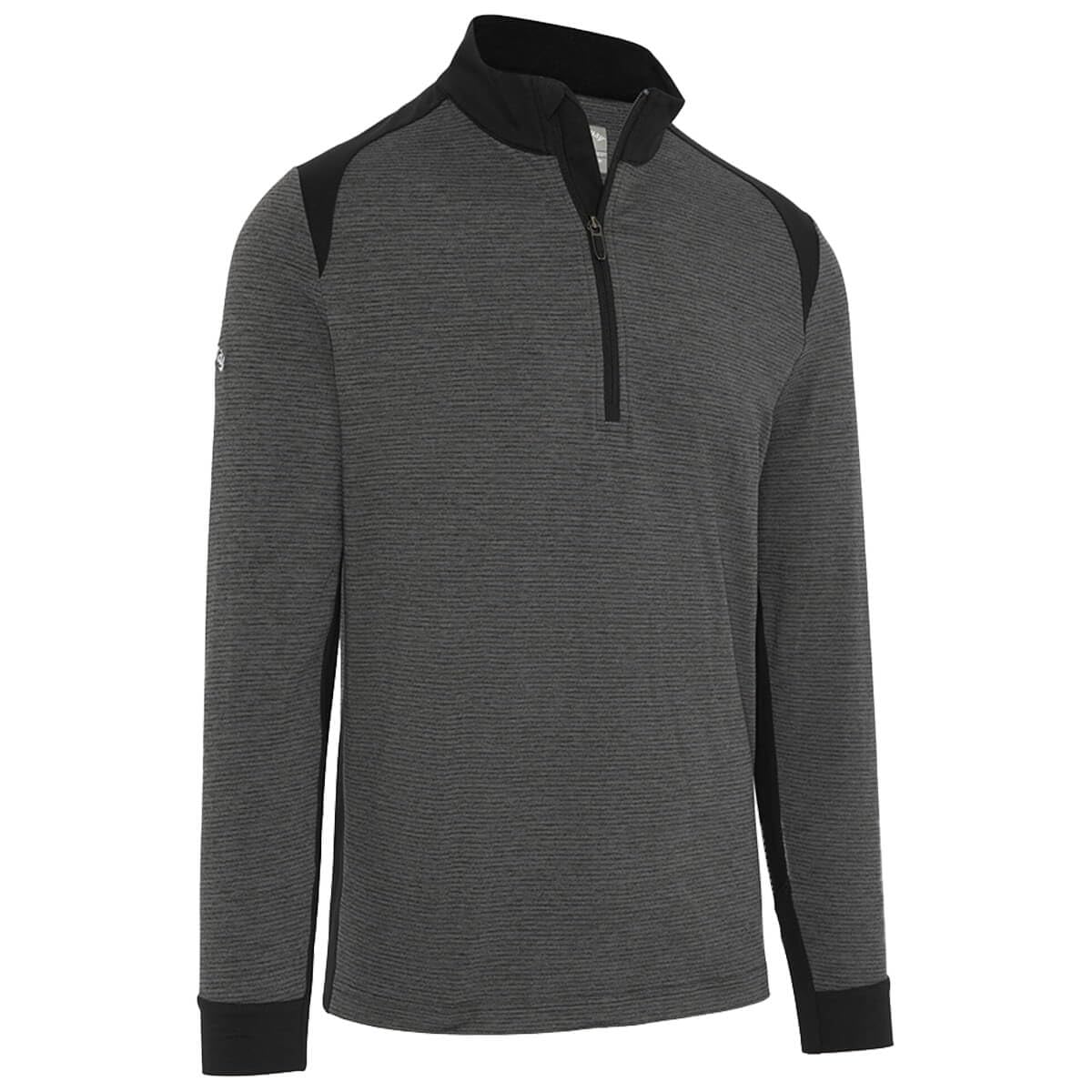 Callaway Men's Black Heather Golf Soft Touch Blocked Sweater - L