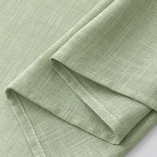 EMEMA Curtains, Linen Curtain with Ruffle Tape, Voile Curtain, Linen Look, Modern - Image 4