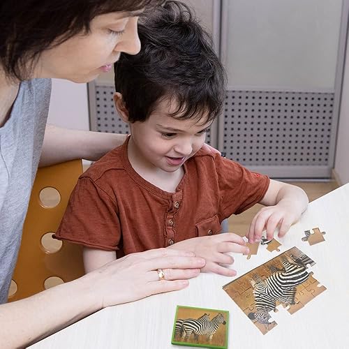 Miniatura 4 de ArtCreativity Rompecabezas de animales salvajes, juego de 12, rompecabezas para niños con 24 piezas cada uno, recuerdos de fiesta de zoológico y