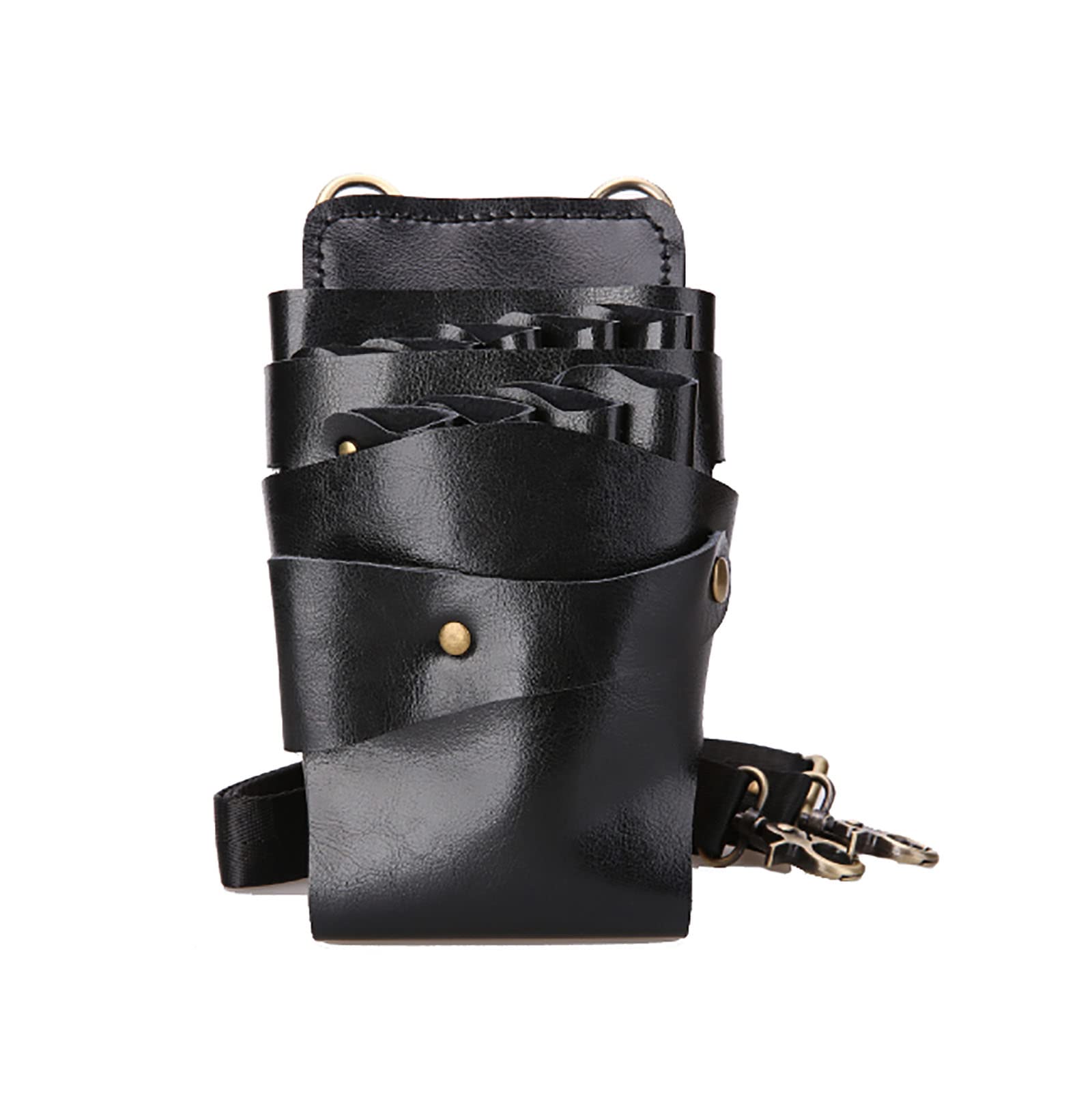 vrfvsdasAAS Hairdressing Tools Waist Bag, Professional Salon Hairdressing Pouch Waist Bag with Belt for Hairdressers Hair Stylist(Black)