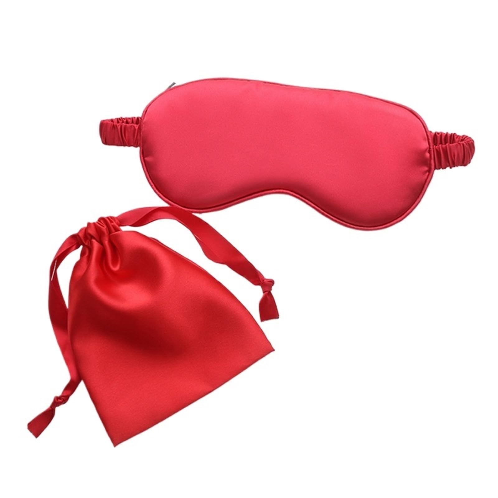 antifaz Antifaz de seda con bolsa de transporte, antifaz de viaje for dormir, for mujer, hombre, funda for la siesta, cómodo parche for los ojos, ayuda a descansar los ojos, cubierta for dormir(Red)