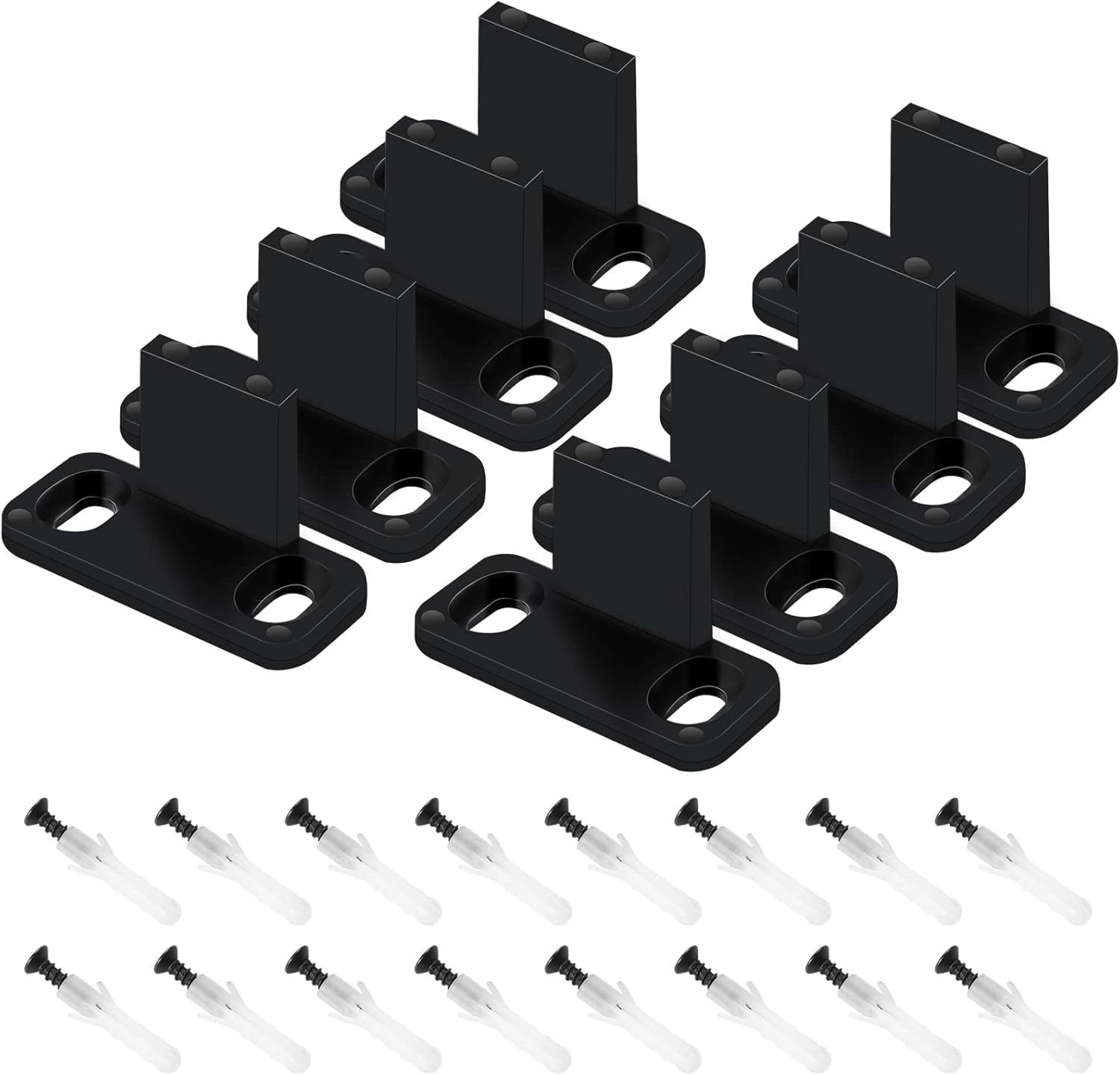 8 Pcs Barn Door Floor Guide Black Sliding Barn Door Guide