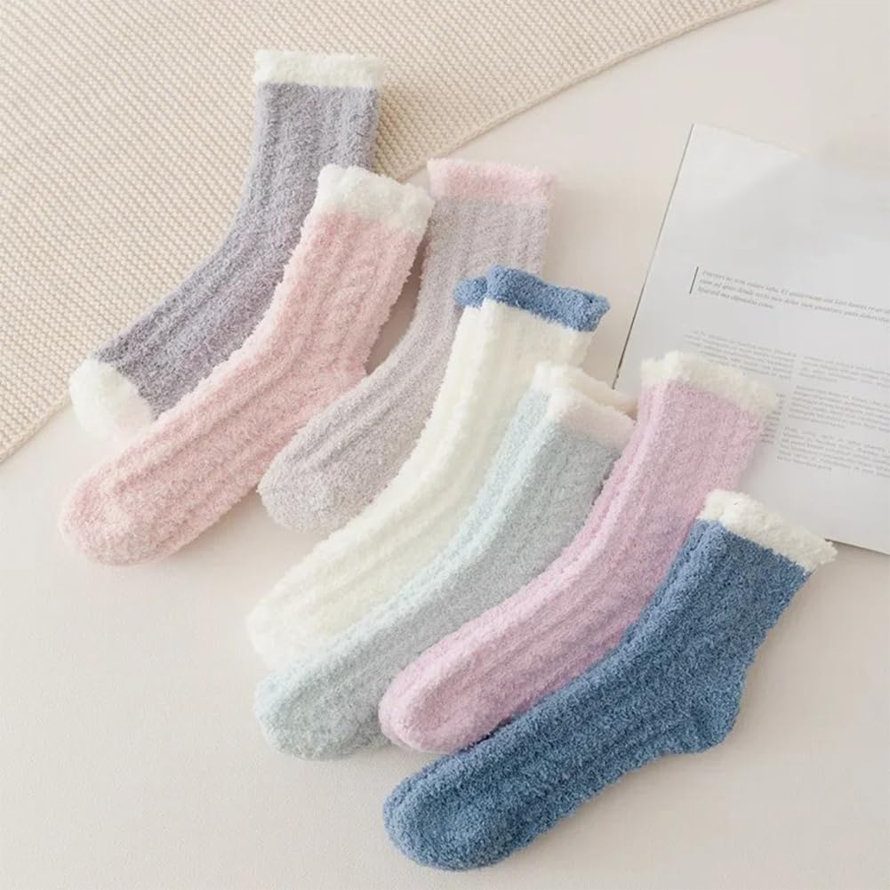 4 pares de calcetines suaves, gruesos y cálidos para mujer, ideales para el invierno