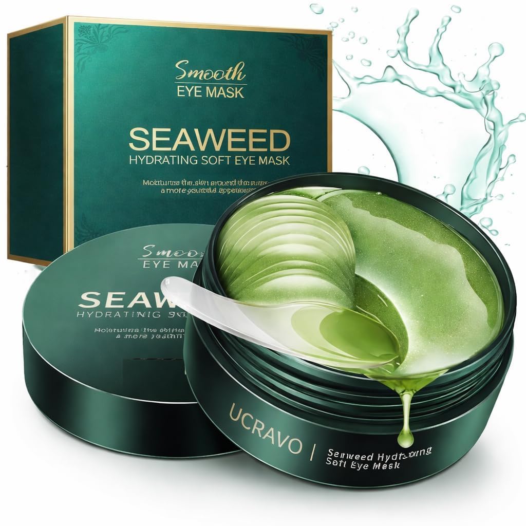 Green Tea Hydrogel Under Eye Patches for Dark Circle, Fine Lines & Wrinkles Reduction | Cooling Under Eye Patch Mask for Instant De-Puffing-image-18