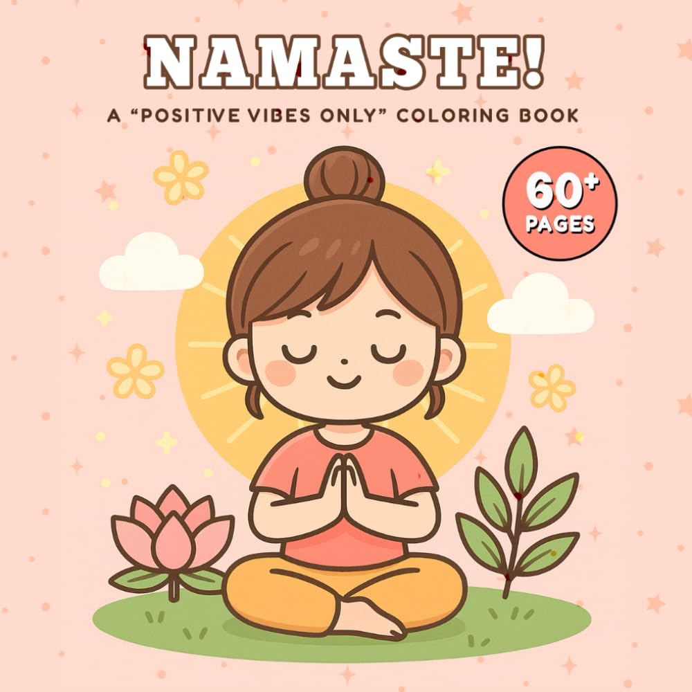 Namaste! A “Positive Vibes Only” Coloring Book: A Cute & Calming Mindfulness Coloring Book with 60+ Relaxing Pages
