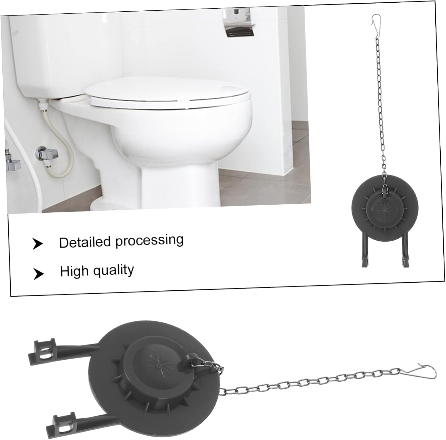 Balacoo 2Pcs Toilet Seal Flapper Cover Reliable Bathroom Flapper Valve for Toilet Tank Prevents Water Overflow Easy Installation Durable Design Compatible with Standard Toilets