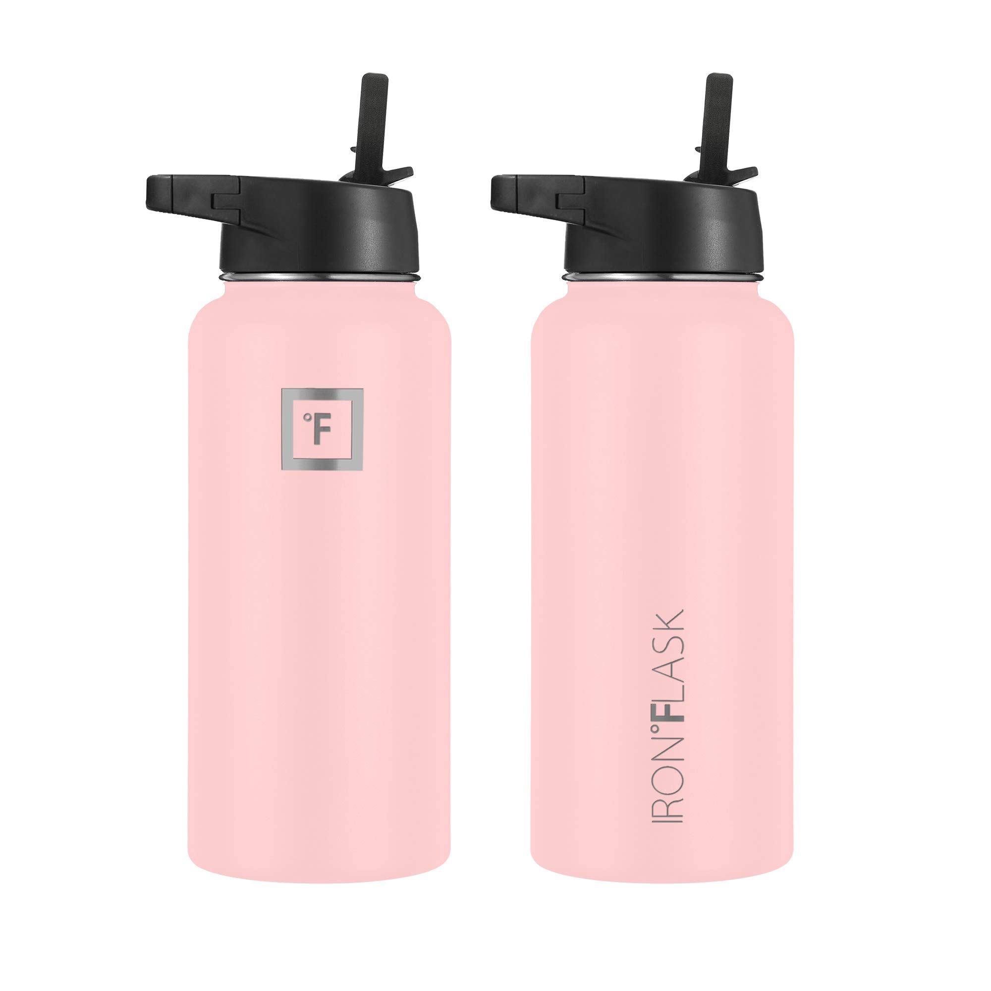 Iron Flask Sportwasserflasche - 1180 ml, 3 Deckel (Strohdeckel), vakuumisolierter Edelstahl, doppelwandig, Thermobecher, Kantine aus Metall