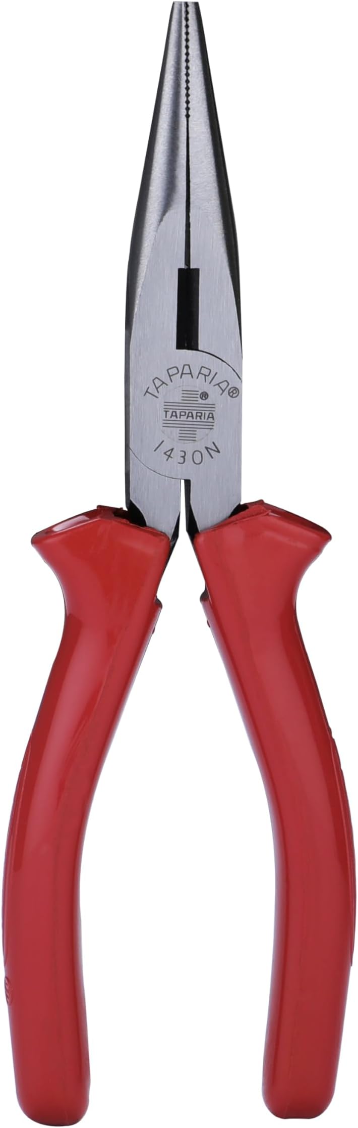 Taparia 1430-6 Long Nose Plier, 6 Inch / 165mm | High Grade Steel| Red PVC insulated Handle | Wire Cutting & Bending Tool for Household & Industrial Use.