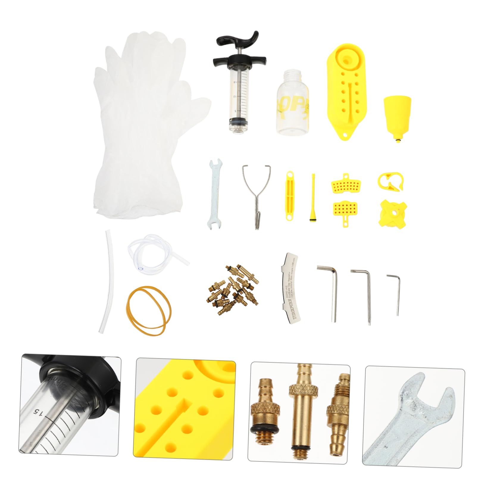 Toddmomy Herramienta de llenado de Platos de Aceite Kit de Recarga de vacío de refrigerante Kit de de Mano Herramienta de Cambio de Aceite Kit de Purga de Aceite de Bicicleta